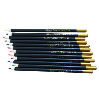 China Drawing Water Colored Pencil 12 Set Water Soluble High Quality Pencil To Lead Colored Pencils for sale