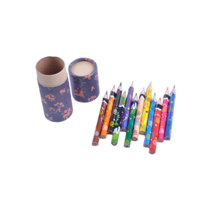 China Wholesale Drawing Writing Advance Mini Colored Pencil Set Case, Package Paper Tube Colored Pencil, Kids Pencil for sale