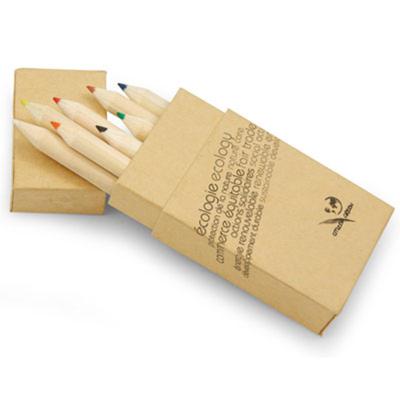 China Drawing Writing 12 Pcs Color Paper Promotional Pencil With Paper Box for sale