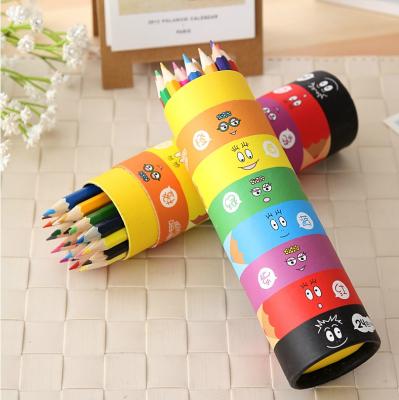 China Promotional Wholesale 12 Colored Set Round/Hexagon/Triangle Color Drawing Wooden Pencil for sale