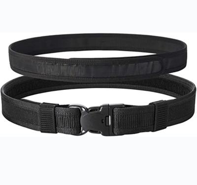 China Molle Nylon Tactical Restraint Belt Wholesale Patrol Belt Battle War Web Bilayer Belt for sale