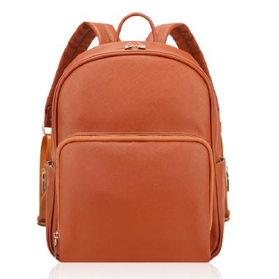 China Leather diaper backpack baby diaper backpack factory travel rucksack custom baby backpack diaper bag for sale