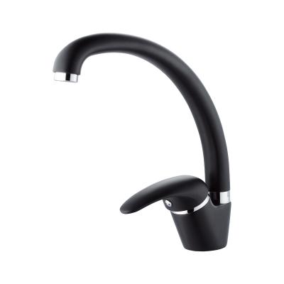 China Hot Selling Black Single Handle Deck Mounted Kitchen Sink Faucet Kitchen Faucet Thermostatic Faucets for sale