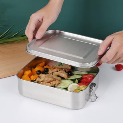 China 1600ml Leak Proof Stainless Steel Food Bowl Freshness Preservation for sale