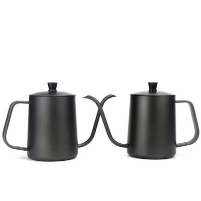 China Durable Antique 304 Stainless Steel Drip Filter Teapot Hand Large Coffee Pot With Long Mouth for sale