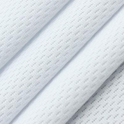 China White Bird Eye Mesh Fabric 100% Polyester 180 GSM for Casual Garments Cool Advantage for sale