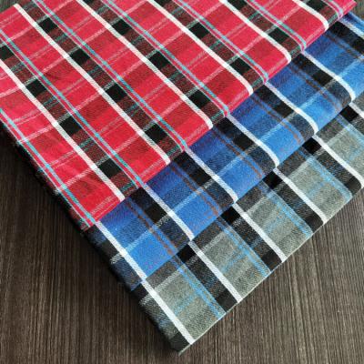 China Plaid Shirt Fabric Yarn Dyed Check Polyester Cotton for School Uniforms Classics Style for sale