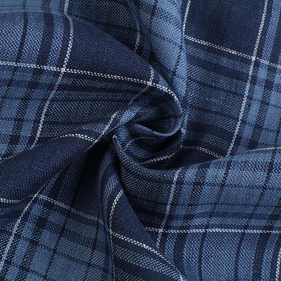 China Consult the seller for 100% pure plaid linen fabric linen shirt fabric in Changzhou for sale