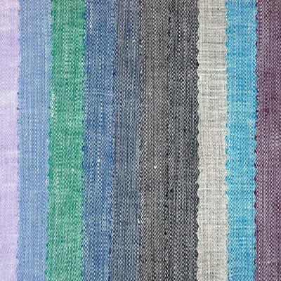 China Custom Designs Accepted Yarn-dyed Linen Slub Fabric Width 140cm for Vintage Clothing for sale