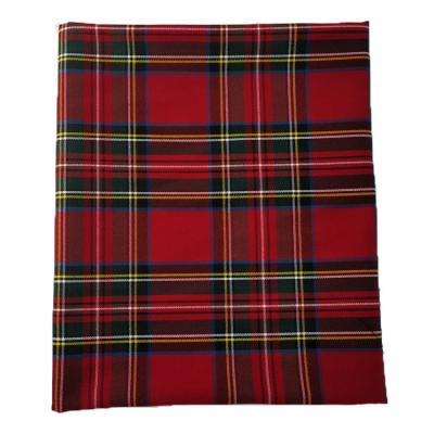 China Medium Weight Scotch Tartan Fabric 100% Polyester Plaid Yarn Dyed Classic Fabric for Skirt for sale