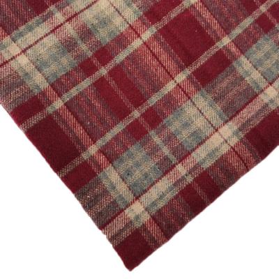 China 145cm Woven Geometric Jacquard Plaid Flannel Shirting Fabric for Polyester Cotton Blend for sale