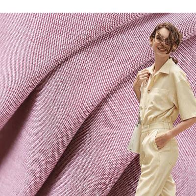 China Polyester Elastic Fabric Woven Twill Dyed High Stretch 4 Way Stretch Fabric for Trousers for sale