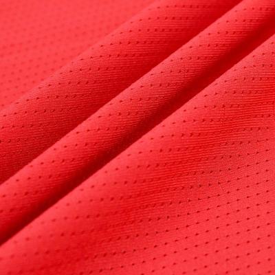 China 185 GSM Mesh Fabric Weft Jacquard Knitted Eyelet Fabric for Custom Colors Activewear for sale