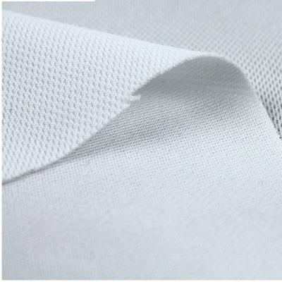 China Sports Polo Shirt Fabric Dyed Pattern 100% Polyester Bird Eye Jersey Mesh Fabric for sale