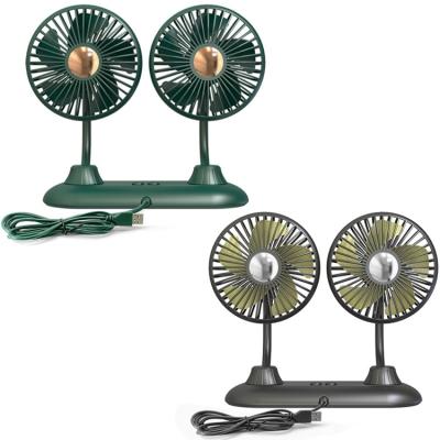 China Adjustable Wind Speed ​​10w Mini Automotive Dc Car Double Head Electric Fan For Automobile F503 F503 for sale