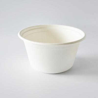 China 100% Biodegradable Disposable Soup Container Sauce Cup Bagasse 16oz Compostable Paper Bowl for sale