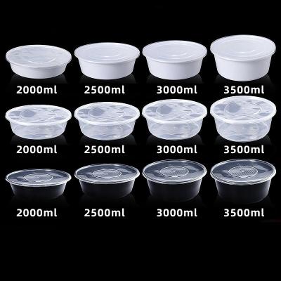 China Factory price 0.5oz 1oz 2oz pp viable clear round bowls salad cups disposable food container with connected lid for sale