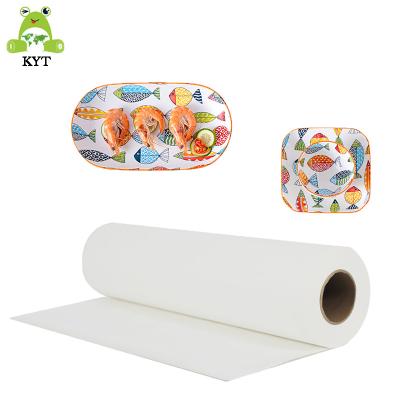 China Garment Heat Sticky Clear Paper Machine Steamroller For Rolling Sublimation Transfer Paper Good Quality 50GSM Roll Sublimation Sticky Paper Bad Taste Paper for sale