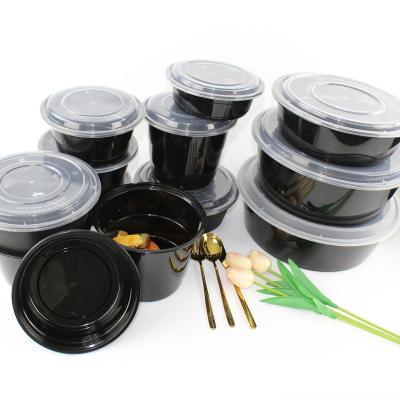 China Sustainable Disposable Plastic Food Containers Food Containers Round 500-1500ml Round 500-1500ml Take Out Lunch Box for sale