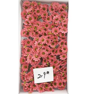 China 50pcs/box 3 Heads Durable Chamomile Wedding Home Decoration Bath Soap Flower Head Artificial Small Onoju Wild Chrysanthemum for sale