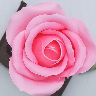 China 50pcs/box Aroma Long Lasting Scented Soap Rose 4 Layered Beauty Cold Flower Head For Wedding And Home Decoration for sale