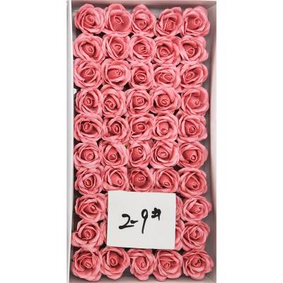 China 50pcs/box Durable Gift Box Bouquet Mini Rose Soap Flower Head Diy Wedding Christmas Decoration Artificial Real Touch Soap Flower for sale