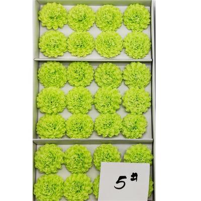 China Wall Decorative Ping Pong Chrysanthemum Soap Flower Head Artificial Wedding Durable Christmas 28pcs/box for sale