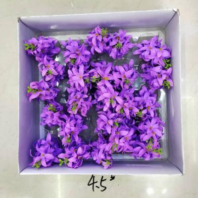 China 25pcs/box Durable Wholesale Gift Foam Soap Bath Artificial Flower Head DIY Hyacinth For Wedding Decoration for sale