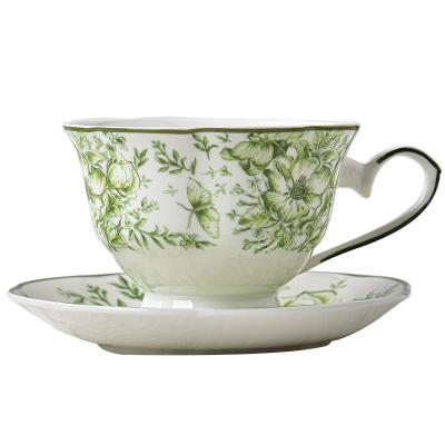 China Viable Ceramic Coffee Pot Set Porcelain Coffee Tea Sets and Teapot Cups and Saucers Set for Afternoon Tea for sale