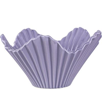 China Irregular Shaped Fruit Bowl Fruit Tray Porcelain Fruit Plate Stoneware Minimalism Viable Ceramic Dry Dish for sale