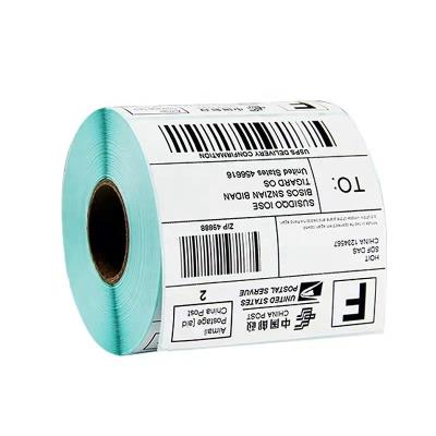 China Guangzhou Factory Direct Sales Low Price Nice Quality Waterproof White Barcode Adhesive Paper Thermal Sticker Roll for sale