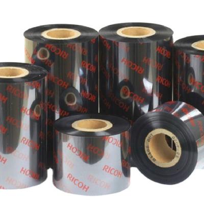 China COMPATIBLE Mixed Base Roll 110*300 Expanded HD Carbon Tape Scratch Proof Wear Resistant Coated Tag Label Barcode Printer Paper Tape for sale