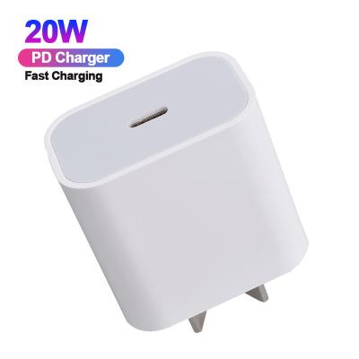 China 2021 High Speed ​​Mobile Phone Palladium Charger Au Plug Daptive Mobile Phone Wall Travel Adapter PD20W Fast Charging Fast Charger For Iphone Charger for sale