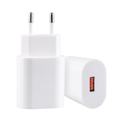 China Mobile Phone Factory EU USA Plug 18W Quick QC 3.0 USB Charger Power Adapter 3A USB Wall Charger For Android Mobile Phone for sale