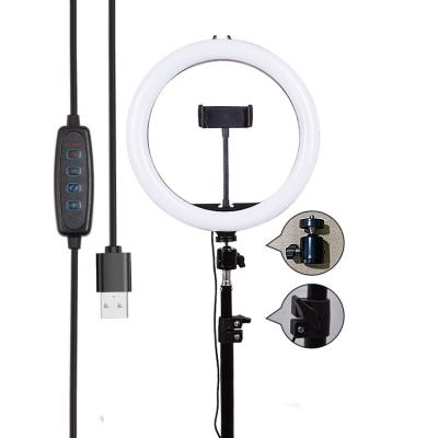 China Adjustable Shine 10 Inch Ring Light For Mobile Phone Led Lamp Camera Selfie Ringlight Stand Ring Fill Light With Tripod Stand for sale