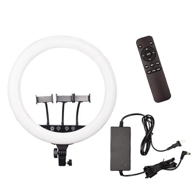 China Adjustable Brightness 18 Inch Dimmable LED Sufficiency Tiktok Selfie Ring Light Kit with Tripod Stand Phone Holder for Live Stream Beauty Facial Make for sale