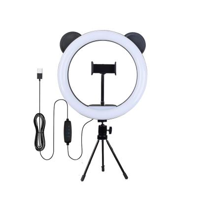 China New Adjustable Brightness Style 10 Inch 26cm Dimmable LED Ring Light with Tripod Stand and Phone Holder for Selfie Live Streaming /Makeup/YouTube Videos for sale