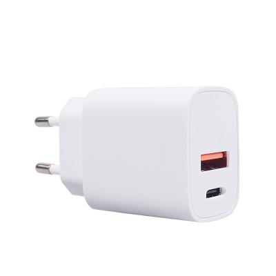 China Universal Mobile Phone Charging 3.0 Dual Output USB C Palladium Wall Charger 18W Fast Charger For Apple iPhone 11/12 Mobile Phone for sale