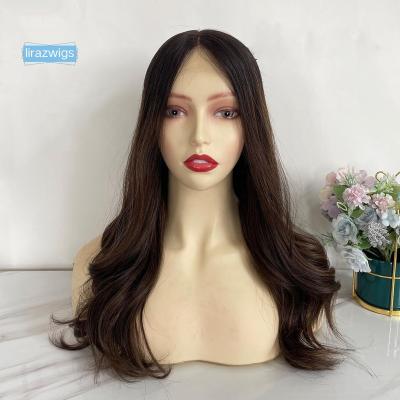 China Natural Wave Top Lace Wig Supplier Accept Factory Custom Order Jewish Silk Top Lace Wigs Jewish Kosher Wig For Israeli Women for sale