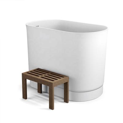 China Japanese Free Soaking Mini Bathtub Small Solid Outdoor Bathtub Mini Bathtub Wholesale Manufacturer for sale