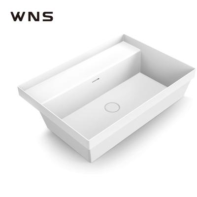 China New Design Modern Free Standing Round Solid Outdoor Stone Corner Washbasin For Hotel Sanitary With Cabinet Sink In Good Cheap Price for sale