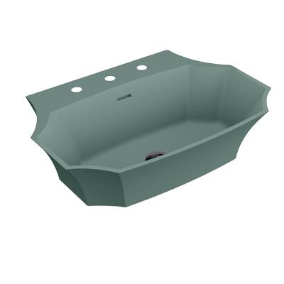 China Customized Modern Stone Matte Multicolor Ceramic Sink Modern Lavatory Sink for sale