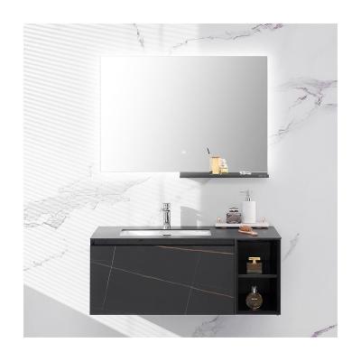 China EUROPEAN Wood Cabinet for Modern Marble Bathroom Small Bathroom Vanity Unit Cabinet Storage for sale