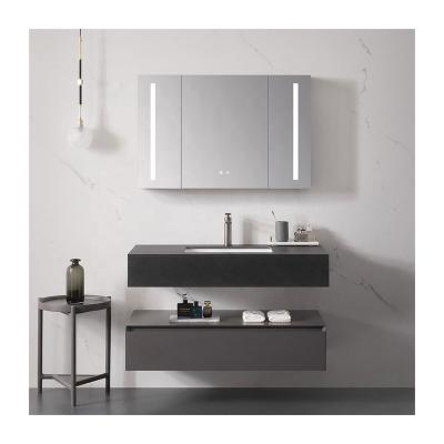 China Mini 1 Sink Bathroom Cabinet Vanity Set Wooden Mirror Cabinet Wholesale for sale