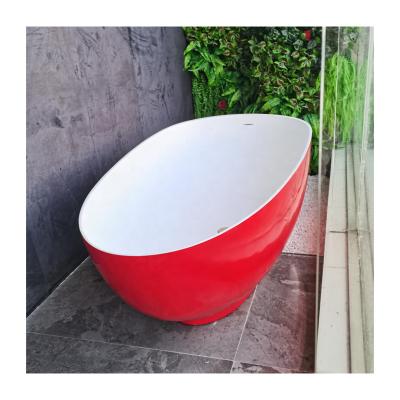 China Matte Stone Freestanding Modern Freestanding Adult Soaking Bathtub For Fat People for sale