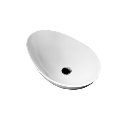 China Modern Artificial Stone Basin Toilet Pad Sink Oval Solid Bathroom Basin for sale