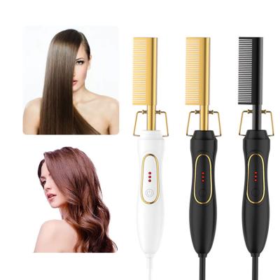 China Amazon Buyer Metal Comb Four Tier Straight Hot Electric Hair Straightener Temperature Flat Iron,Electric Hot Comb for sale