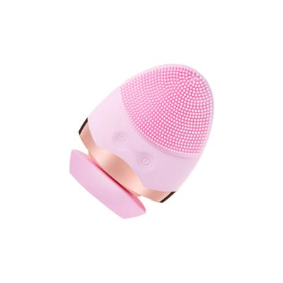 China Face Cleansing Rose Gold Design Skin Care Tool Silicone Facial Cleansing Brush for sale