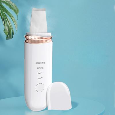 China CE FCC Rohs Portable Dead Spatula CE FCC Rohs Ultrasonic Skin Scrubber Ion Peeling Electric Face Cleaning Ultrasonic Skin Scrubber for sale