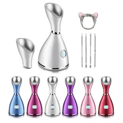 China Hot Selling Professional Mini Household Face Steamer Ion Moisturizer Beauty SPA Electric Nano Hot Steamer Portable Mini Face Steamer for sale